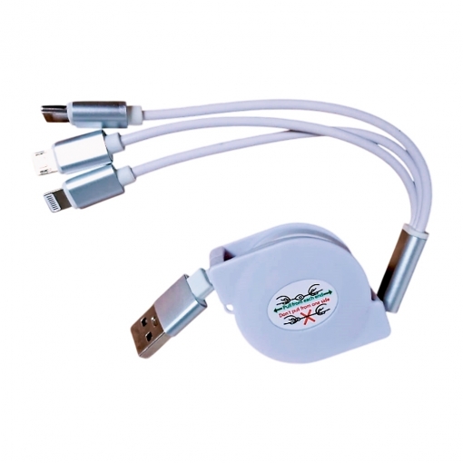 Cabo de Dados Retrátil 3 em 1-MB02250