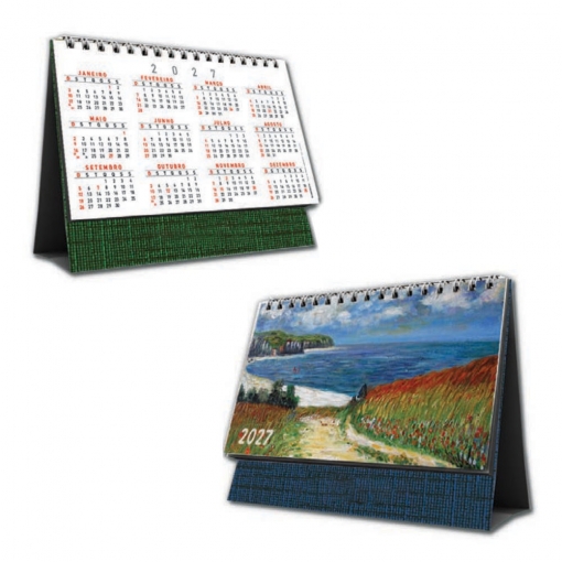 CALENDÁRIO EM PERCALUX LINHO C/ WIRE-O-MB02501