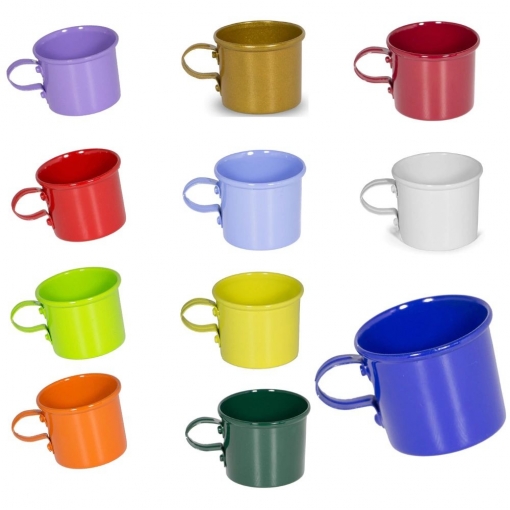 Mini Caneca de Alumínio Colorida de 100 ML -MB03382