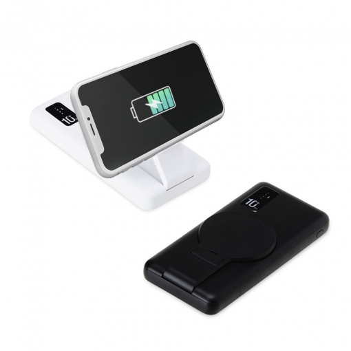 Power Bank 10.000mAh com Carregamento via Indução ou via Cabo-MB03431