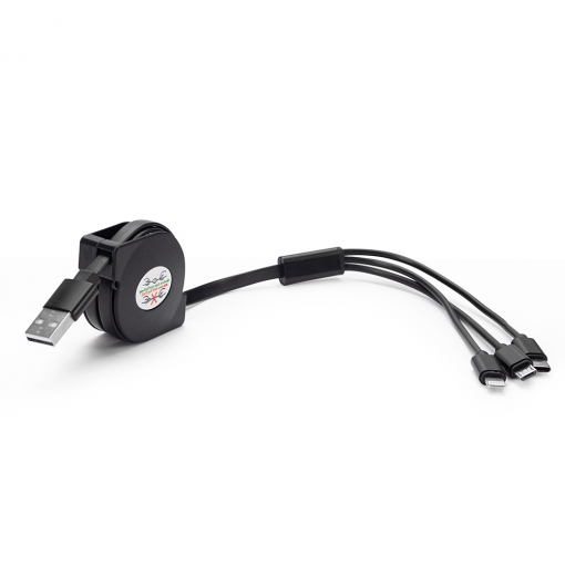 Cabo USB Retrátil 3 em 1-MB03692