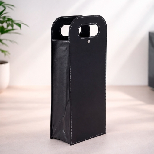 Porta-Vinho Duplo Couro Sintético-MB04039