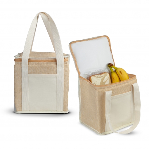 Bolsa Térmica em algodão e Juta sintética (21x19x15cm)-mB04021