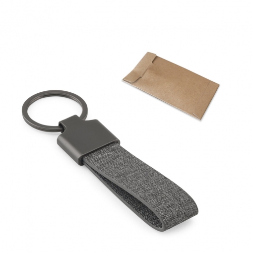 Chaveiro em metal e pet 30% reciclado-mb95098