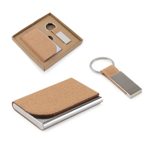 Conjunto composto por um porta-cartões e chaveiro-mb95099