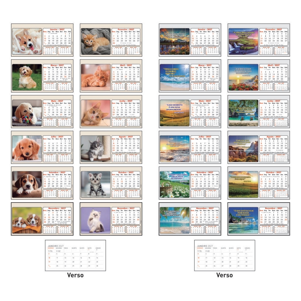 Calendário Triplex c/ WIRE-O