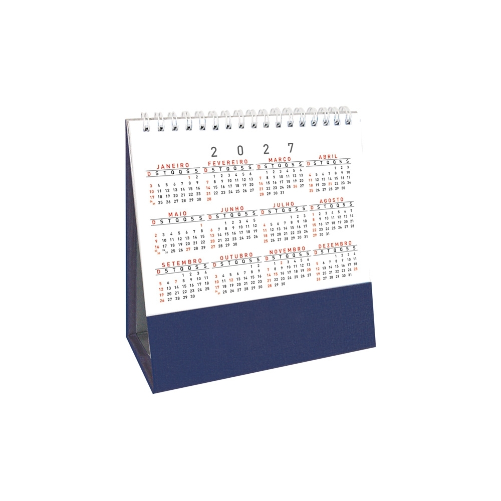 Calendário em Percalux Linho c/ Wire-o