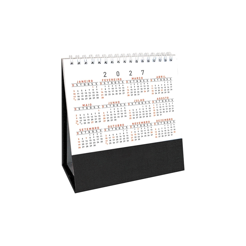 Calendário em Percalux Linho c/ Wire-o