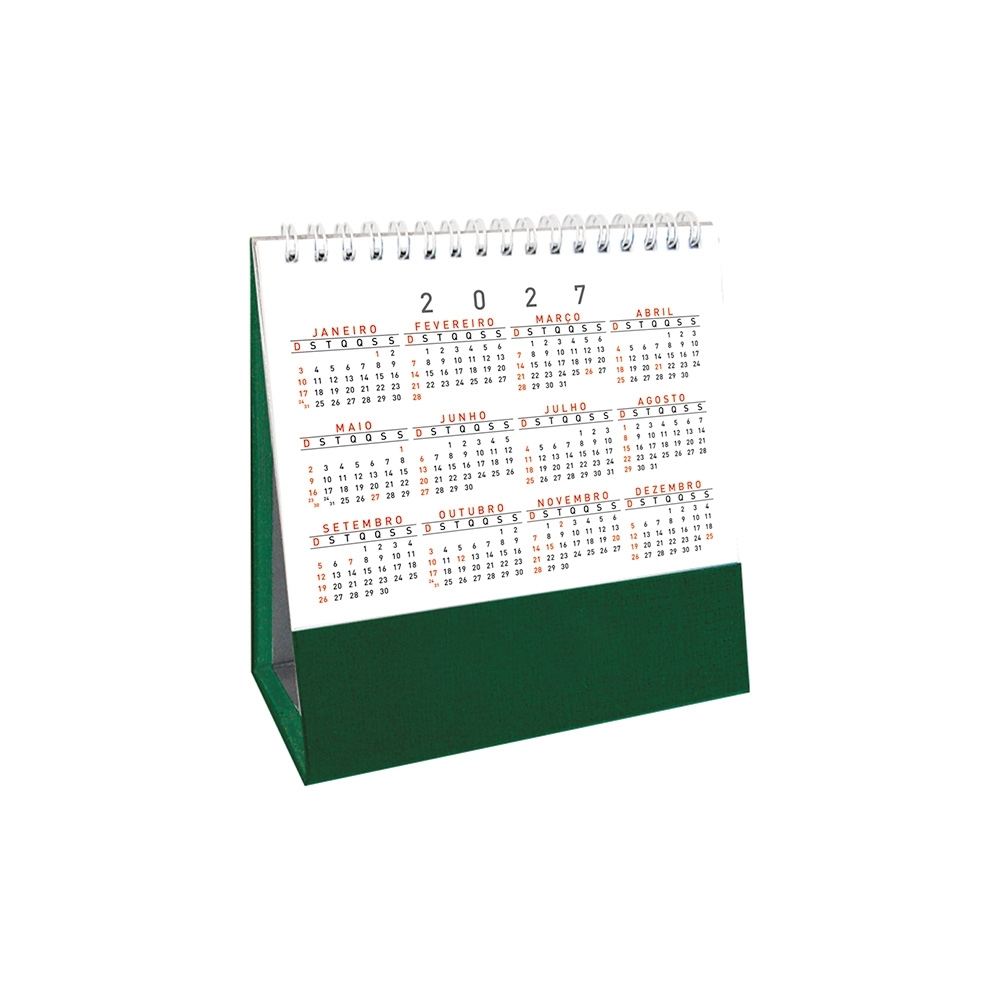 Calendário em Percalux Linho c/ Wire-o