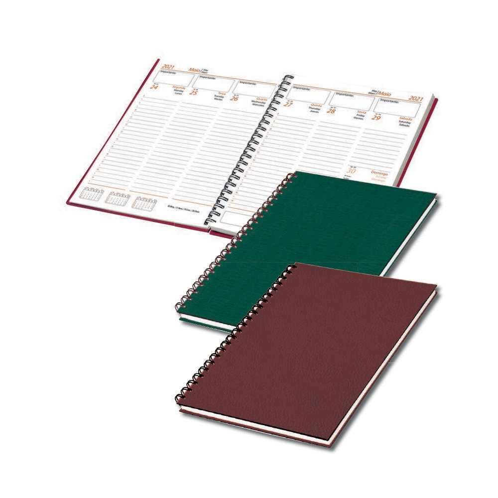 Agenda Semanal com wire-o, 20,5 x 27,5