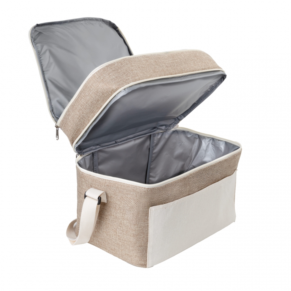 Bolsa Térmica em algodão e Juta sintética (24x30x20cm)